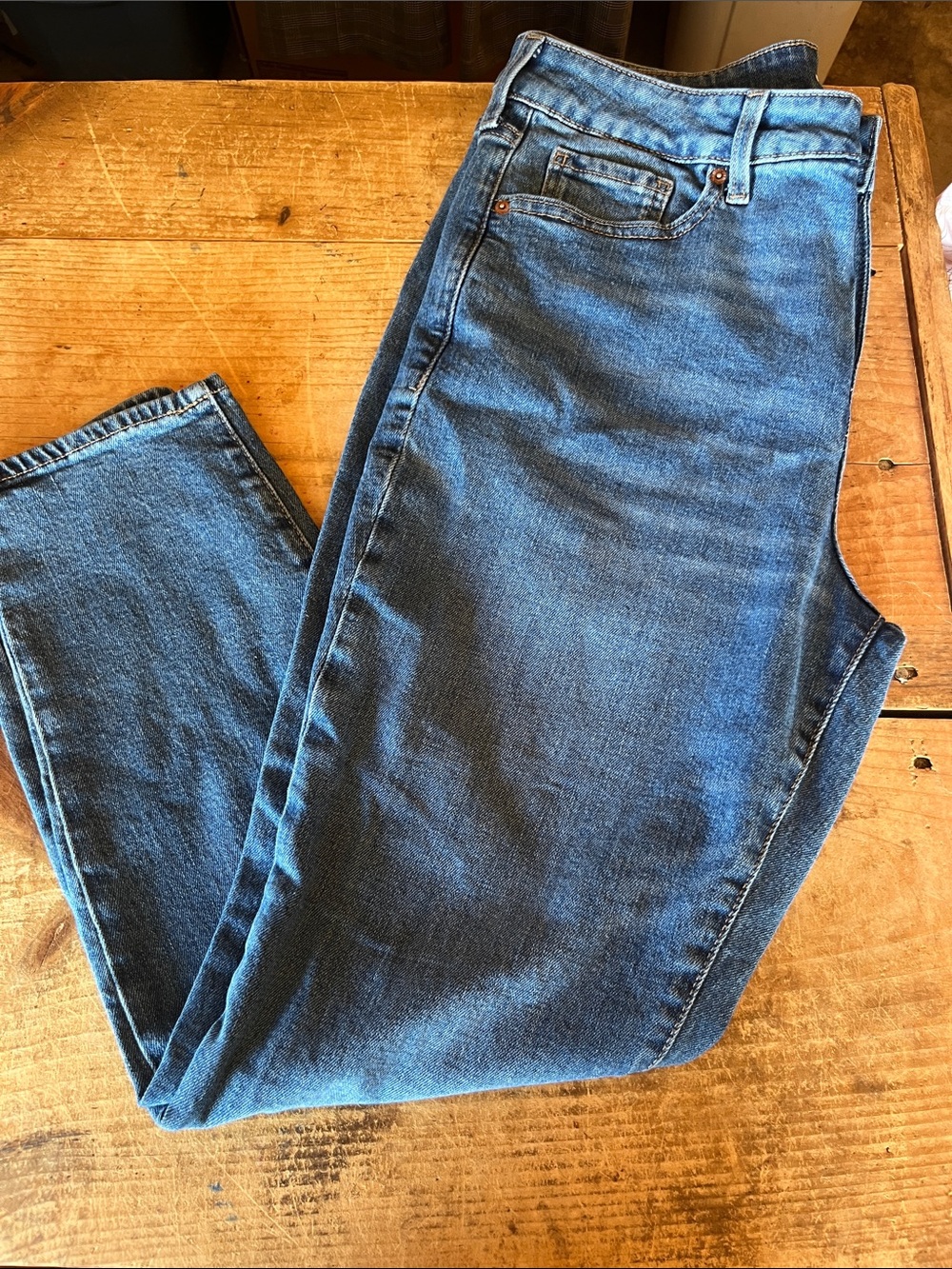 Old Navy O.G. Straight High-Rise Women's Jeans — Medium Blue Wash